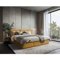 Familienbett Domino Combo Currygelb ca. 240x200 cm - Currygelb/Schwarz, MODERN, Holz/Holzwerkstoff (240/200cm) - MID.YOU