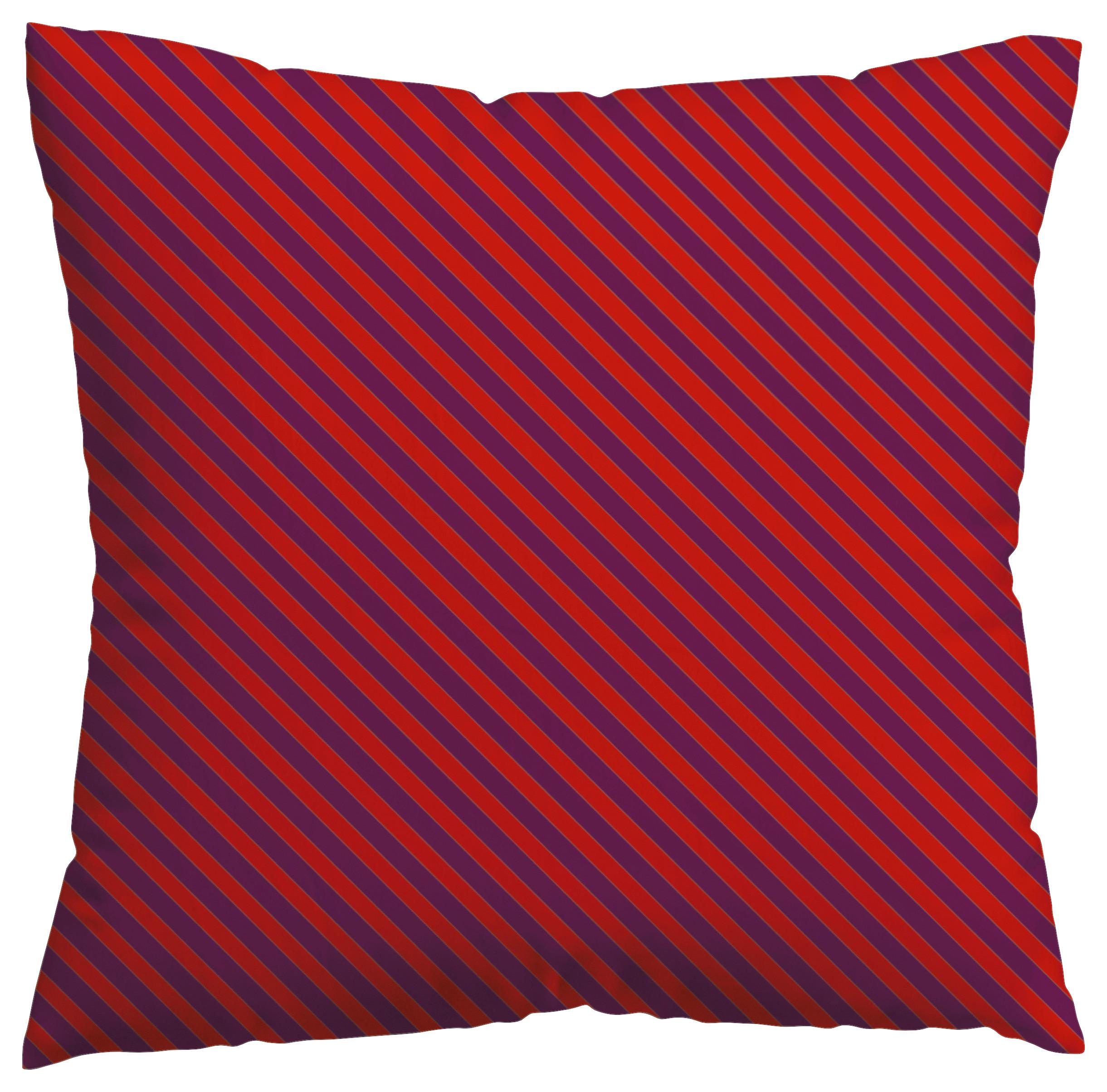 Kissenbezug Woven Satin Lila/Rot ca. 40x40cm - Lila/Rot, Basics, Textil (40/40cm) - Schlafgut