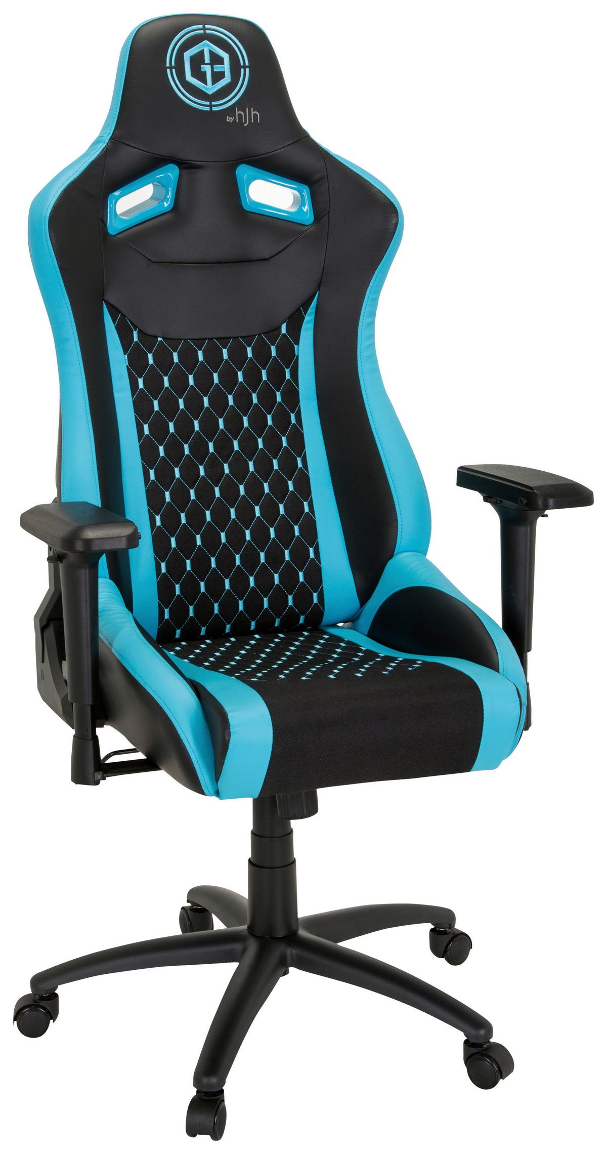 Gaming Stol Gamebreaker Sx 04, Črna, Turkizna - turkizna/črna, Moderno, kovina/umetna masa (74/137/66cm) - MID.YOU