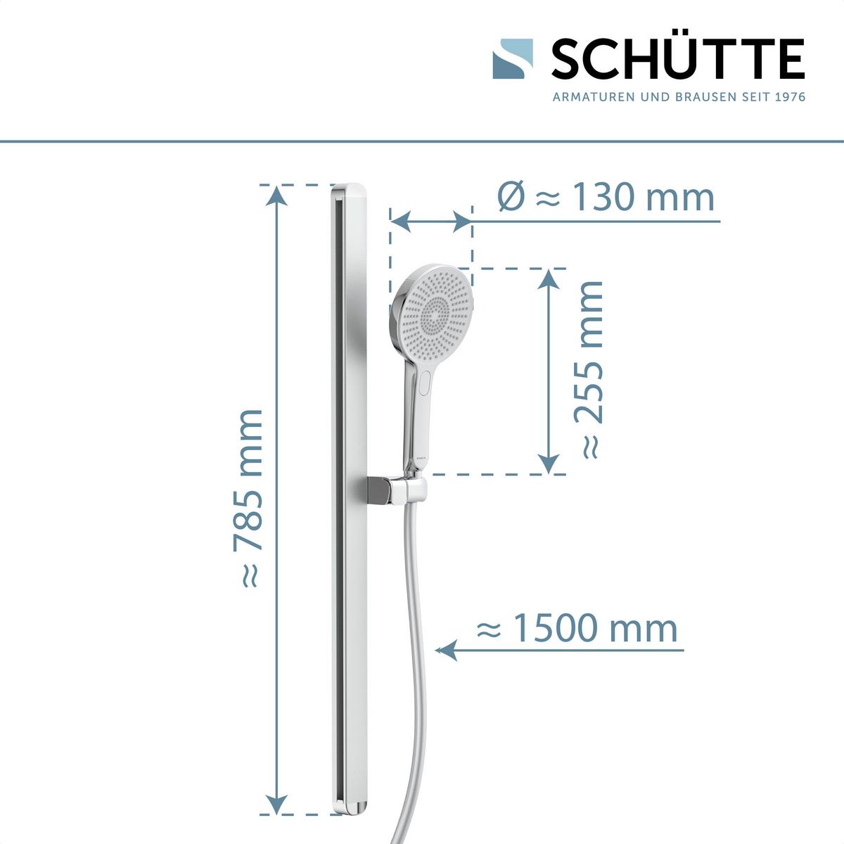 Brauseset Karibik Chromfarben/Hellgrau - Chromfarben/Hellgrau, Kunststoff (13/78,5/5,5cm) - Mömax