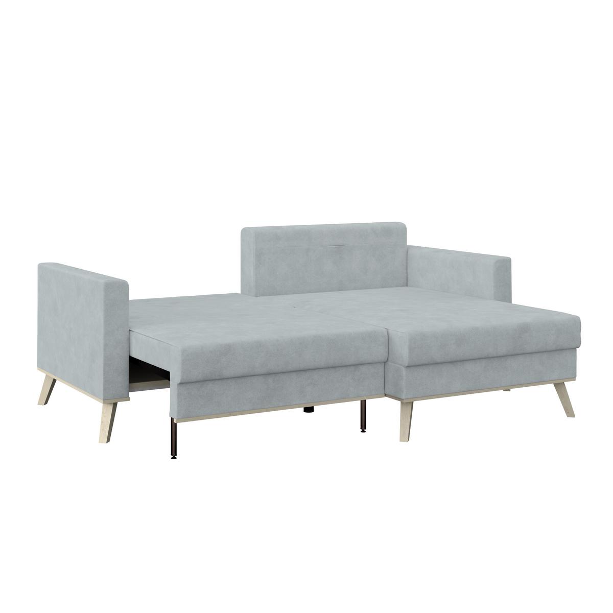 Coltar CARINI - argintiu/crem, Basics, textil (222/152cm) - Modern Living
