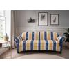 2,5-Sitzer-Sofa Torello Blau Mikrofaser - Blau/Wengefarben, KONVENTIONELL, Holz/Textil (198/84/80cm) - Livetastic