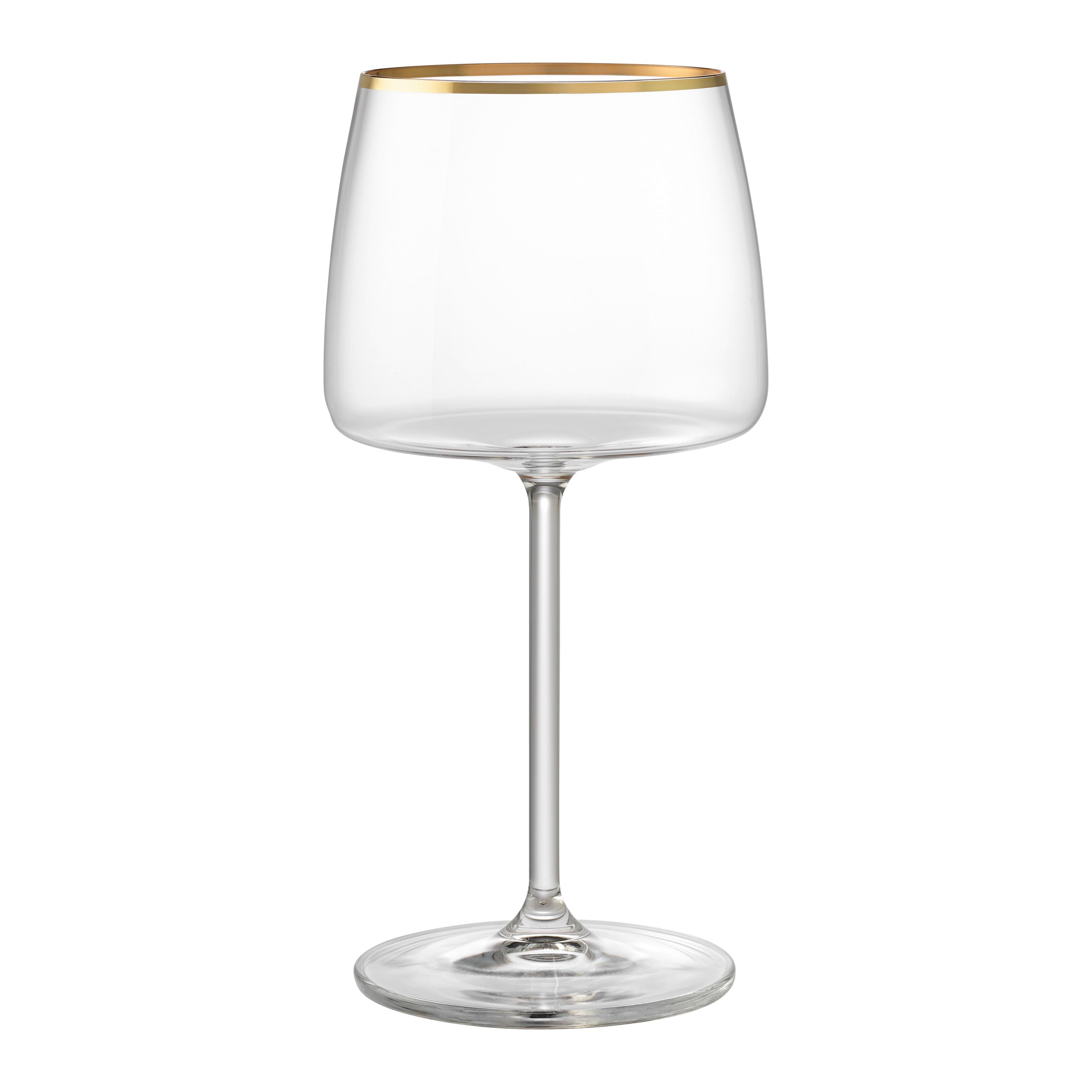 Rotweinglas 1975-Gold Klar/Gold ca. 420ml - Klar, ROMANTIK / LANDHAUS, Glas (0.42l)
