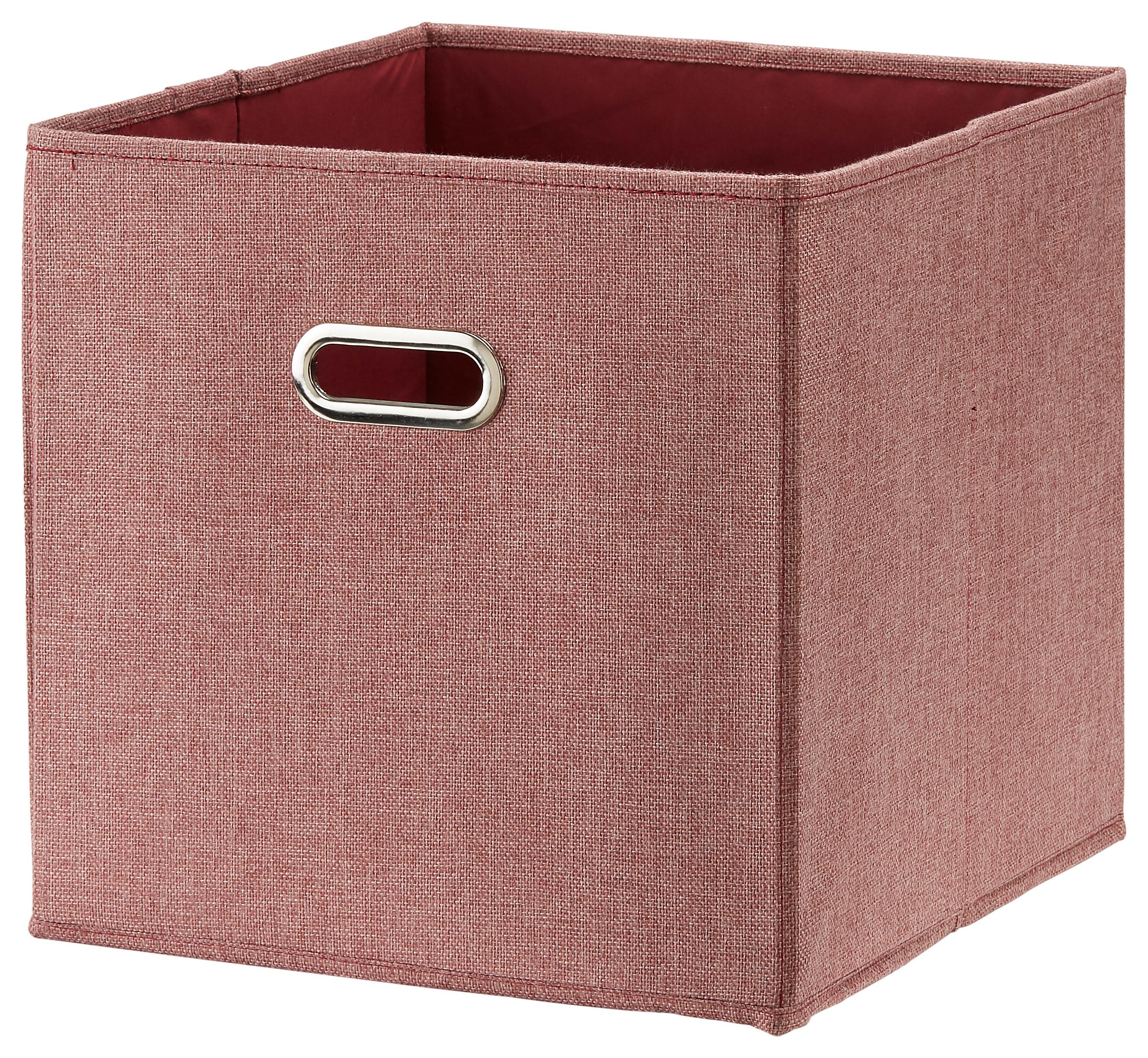 Faltbox Bobby ca. 34l - Rotbraun, MODERN, Karton/Textil (33/32/33cm) - Premium Living