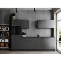 Kuhinjski Blok Brez Aparatov Oliver, 280cm - srebrne barve/siva, Design, kovina/leseni material (280cm) - Respekta