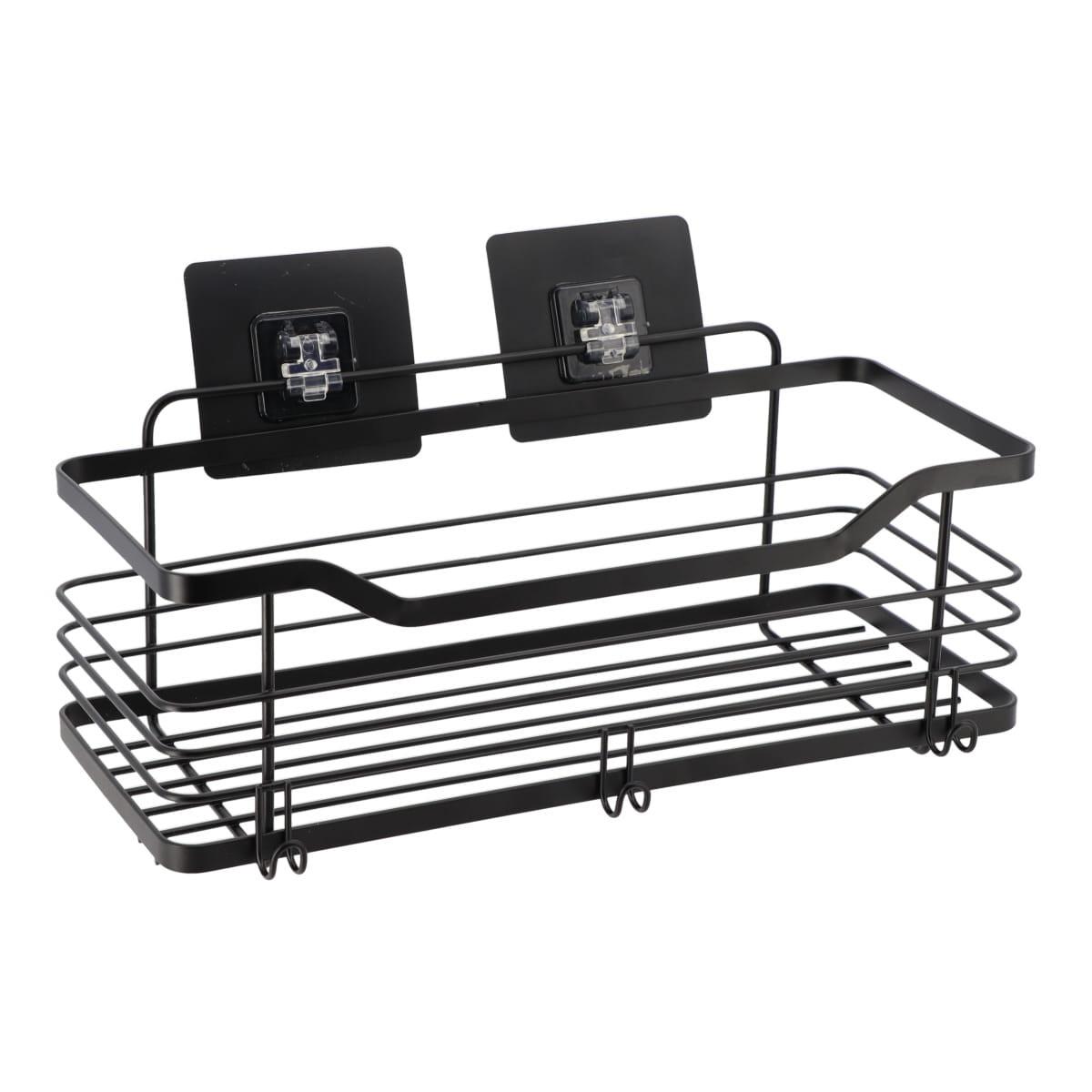 Etajeră pentru baie Batho - negru, Basics, metal (31,5/15,5/19,6cm)