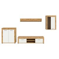 ANSAMBLU MOBILIER CAMERA DE Z JAM - stejar Wotan, Design, sticlă/material pe bază de lemn (330/169/35cm) - Modern Living