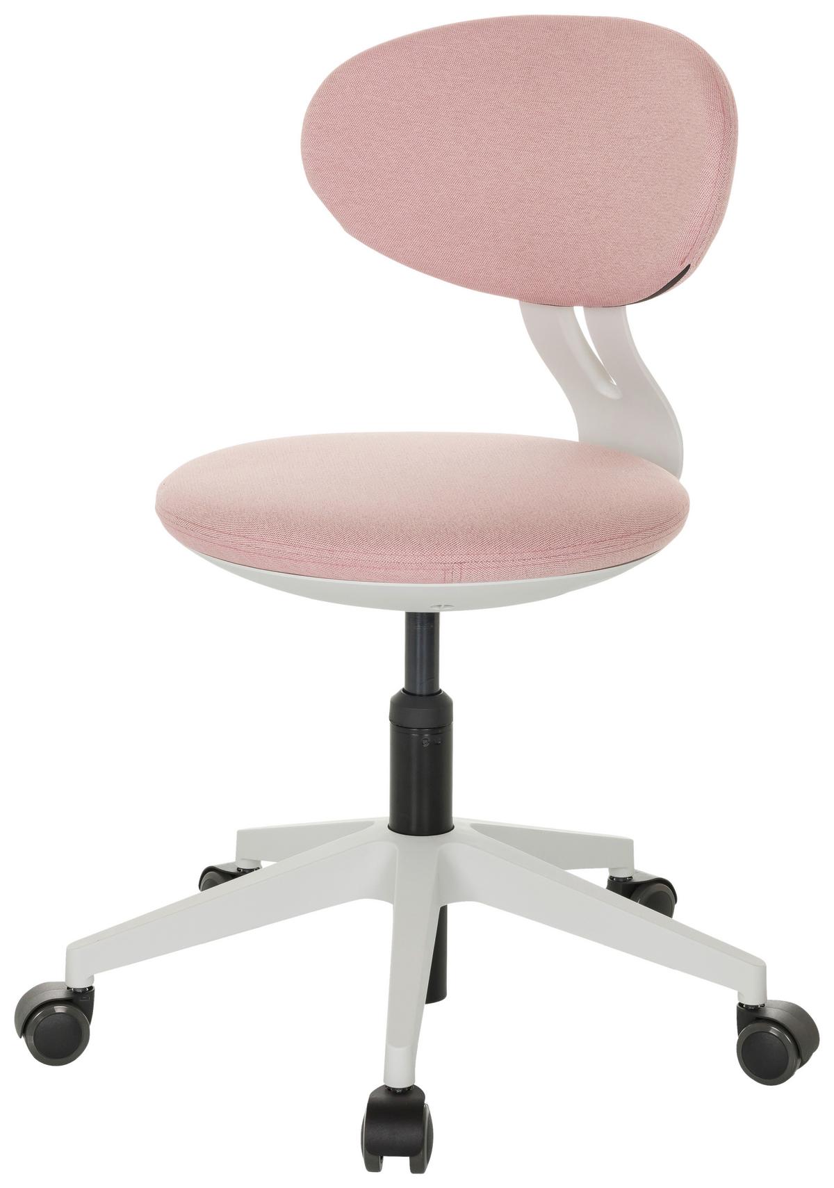 Otroški Vrtljivi Stol Minimovo, Roza - roza/bela, Basics, umetna masa/tekstil (42/66-87/52cm) - MID.YOU