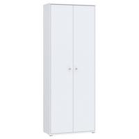Omara S Klasičnimi Vrati Tempra 2, Bela - bela/barve aluminija, Design, leseni material (73,7/197,5/34,8cm)