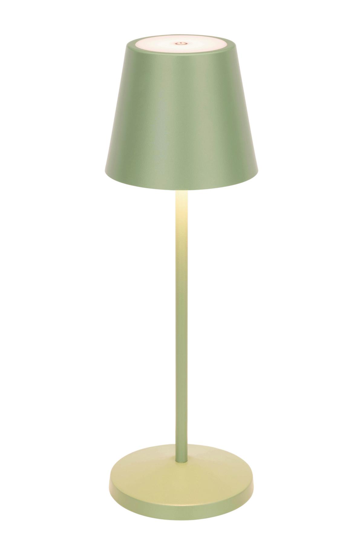 LAMPA STOŁOWA Z AKUMULATOREM DENVER *SBN* - zielony, Trend, metal (11/35cm) - Novel