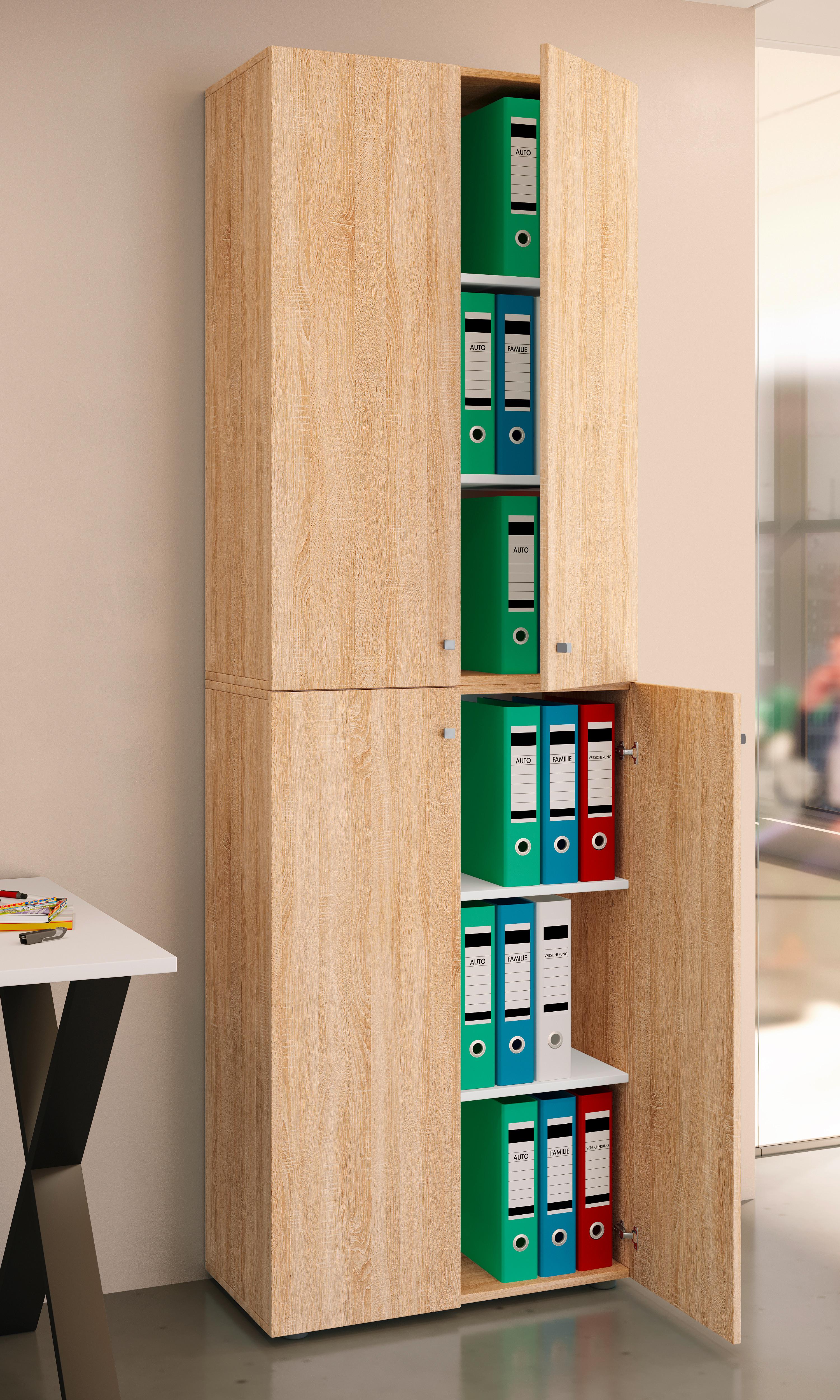 AKTENSCHRANK LONA XXL - Sonoma Eiche, Design, Holzwerkstoff (70/220/39cm) - MID.YOU