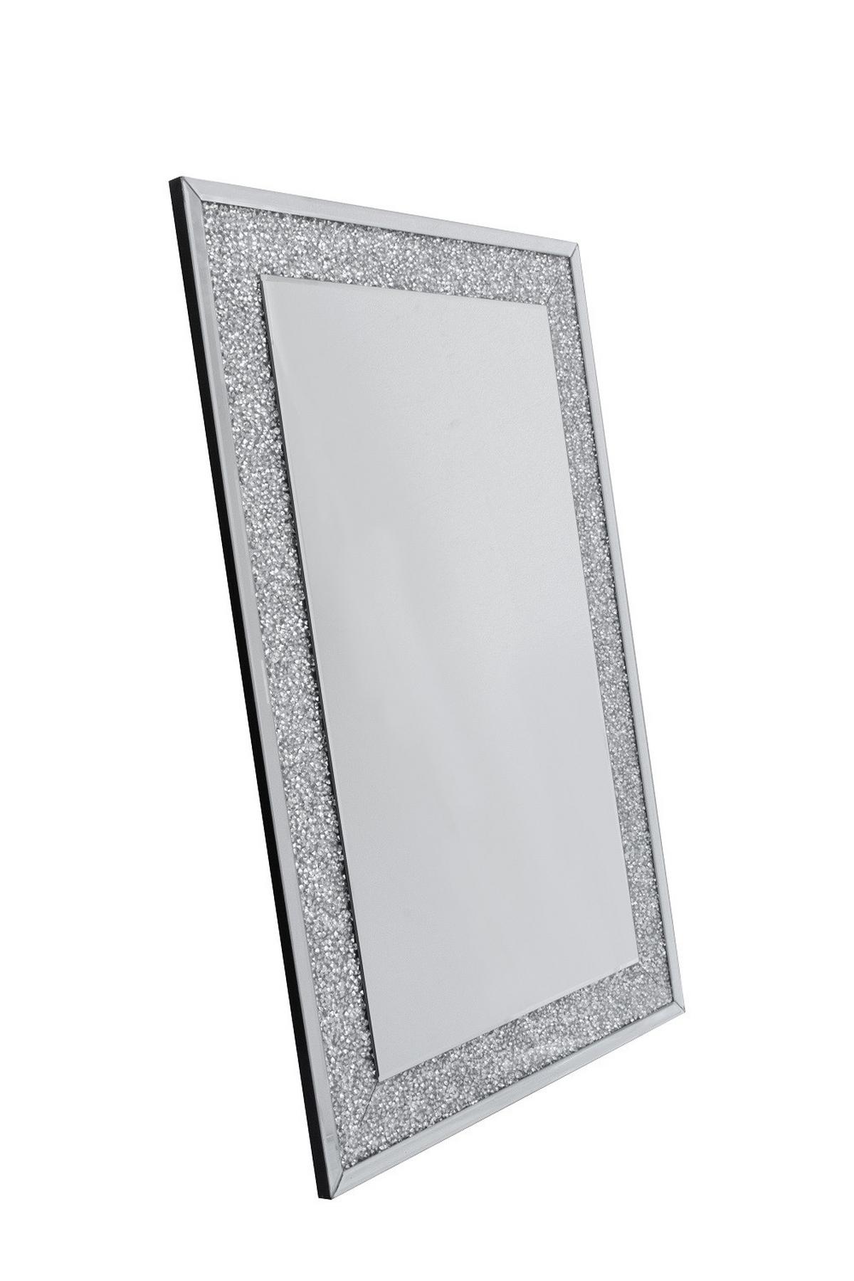 Wandspiegel Diamant In Silberfarben - srebrne barve/prozorno, Trendi, umetna masa/steklo (80/120/2,2cm) - Mömax
