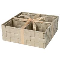 Korbset Kelly in Beige, 4 Stk. - Beige, ROMANTIK / LANDHAUS, Kunststoff/Metall - Mömax