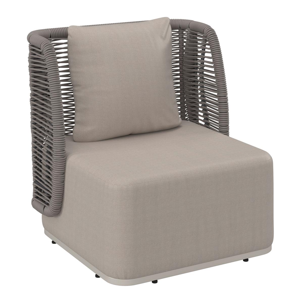 Gartenlounge Marino Hellgrau Textil/Metall - Dunkelgrau/Hellgrau, Modern, Kunststoff/Textil (153/81/76cm) - Bessagi Garden