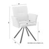 STOL MED ARMSTÖD JADE - beige/svart, Modern, metall/trä (64/87/63cm) - Bessagi Home