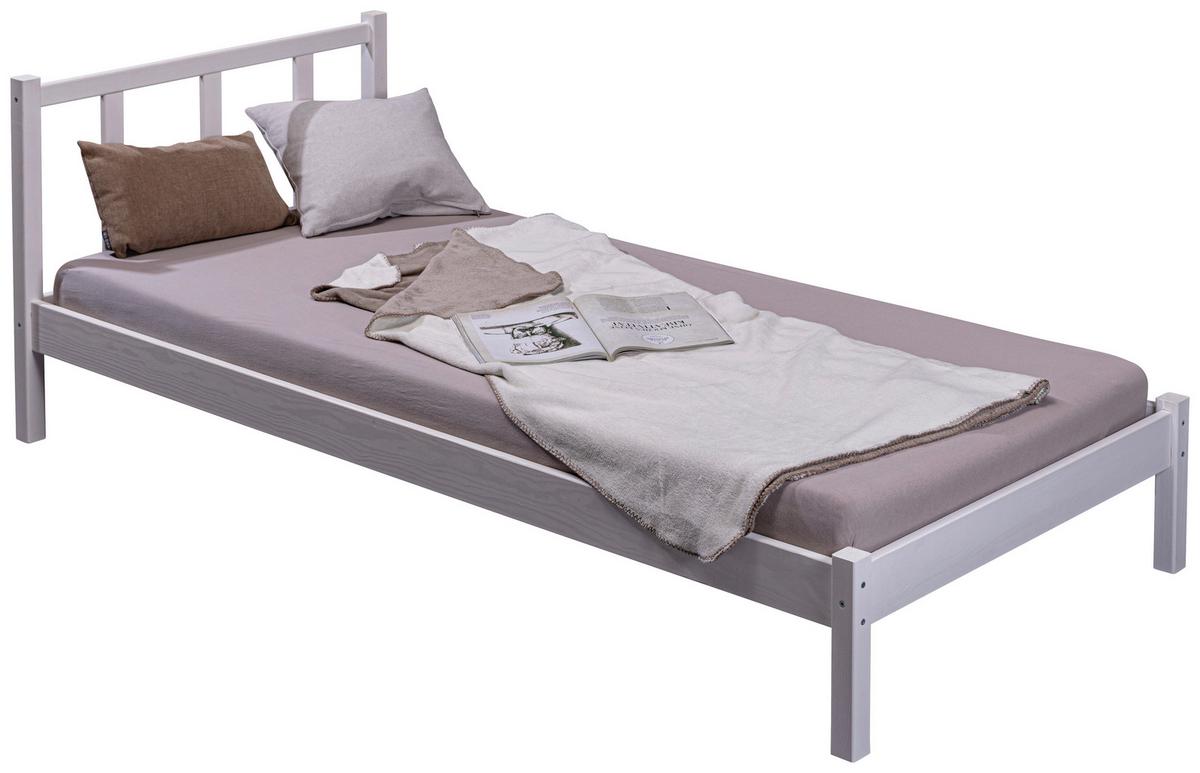 Bett Fredy ca. 90x200 cm Weiß - Weiß, MODERN, Holz (90/200cm) - MID.YOU