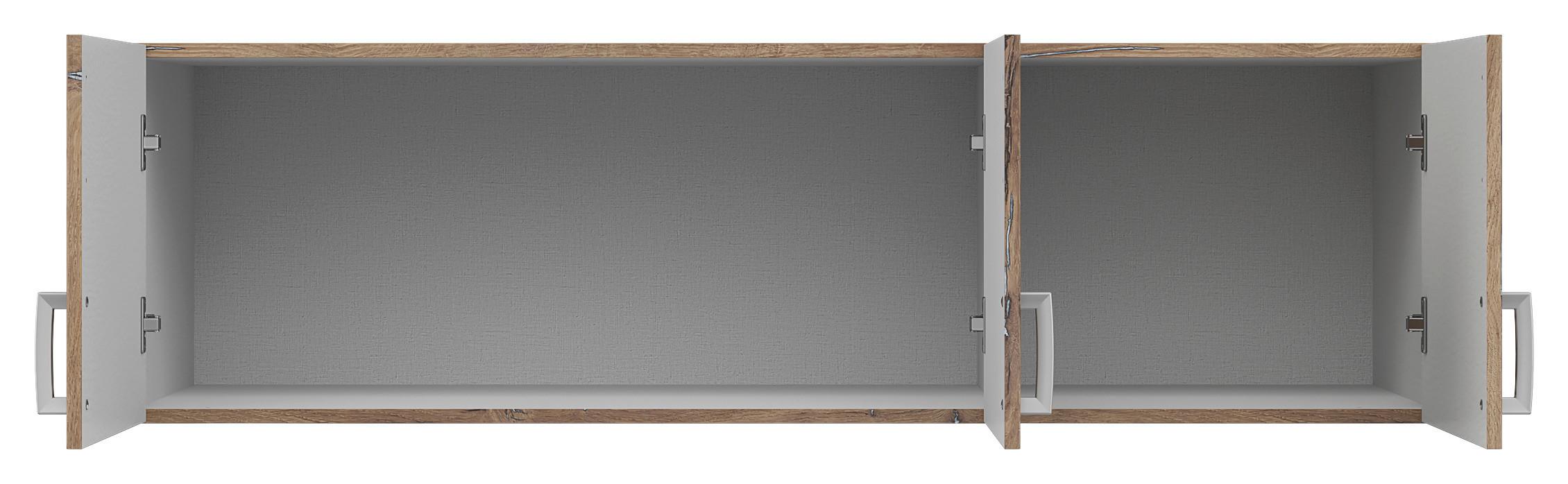 Nastavek Za Omaro Brando 3, Barva Hrasta, Š. 136 Cm - srebrne barve/barve hrasta, Konvencionalno, umetna masa/leseni material (136/39/54cm)