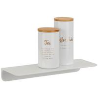 Ablage Isa aus Kunststoff in Weiß - Weiß, MODERN, Kunststoff (35/5/12,5cm) - Mömax