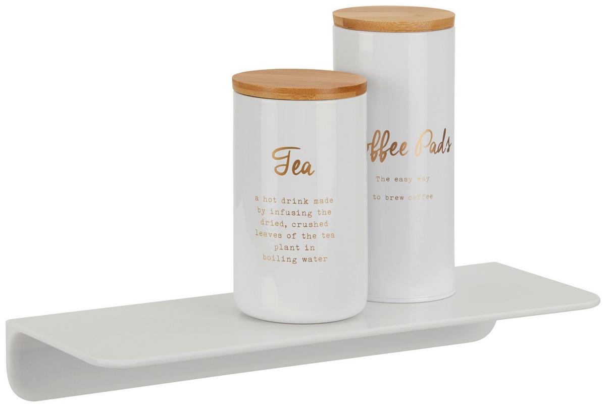 Ablage Isa aus Kunststoff in Weiß - Weiß, MODERN, Kunststoff (35/5/12,5cm) - Mömax