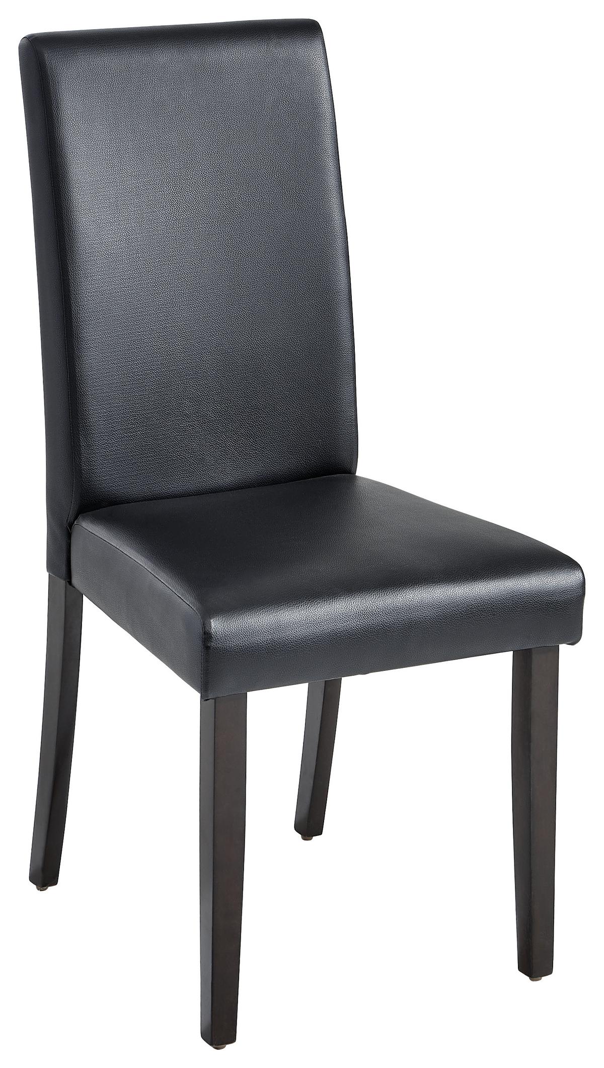 ZESTAW KRZESEŁ PAUL - czarny/ciemnobrązowy, Design, drewno/tkanina (46/95/56,5cm) - Livetastic