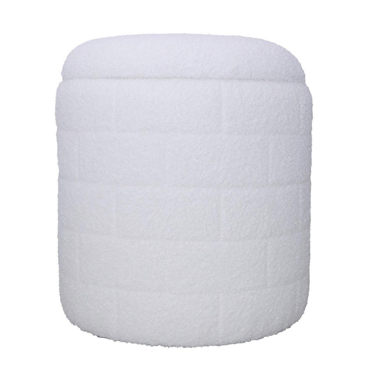 HOCKER WL7.423 - Weiss, Basics, Textil (40/45/40cm) - Livetastic