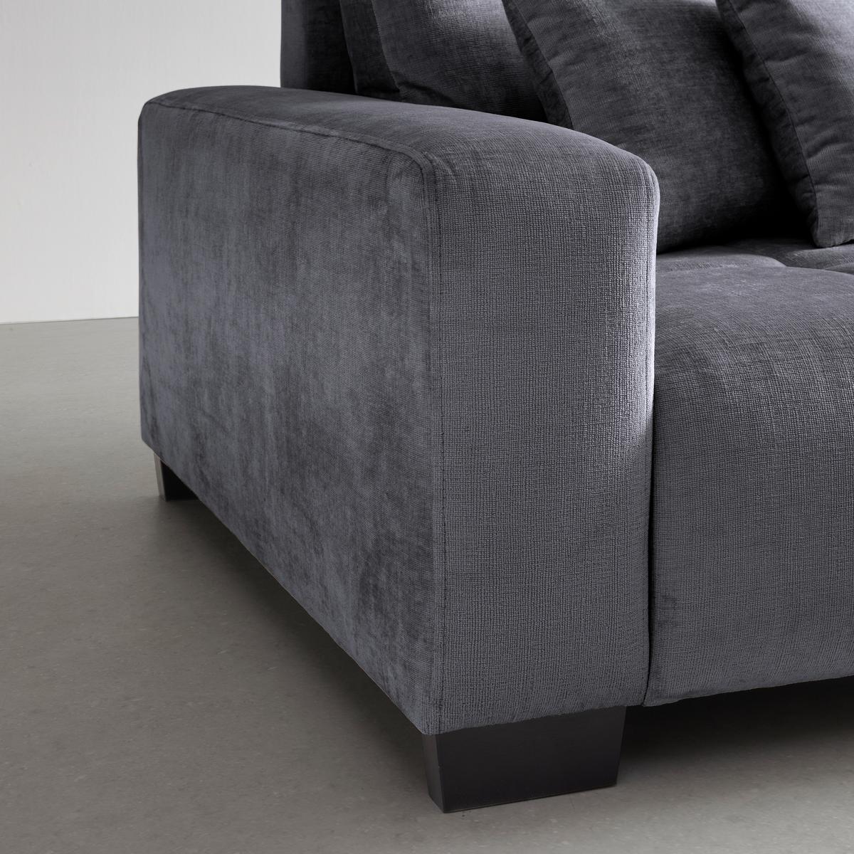 Bigsofa Matteo Graphitfarben - Graphitfarben/Schwarz, MODERN, Holz (246/93/124cm) - Based