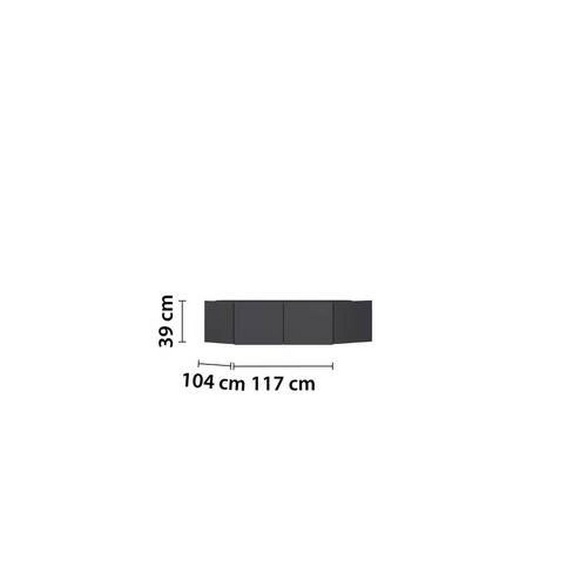DULAP MAX-EXTRA - gri, Konventionell, material pe bază de lemn (117/39/104cm) - Modern Living