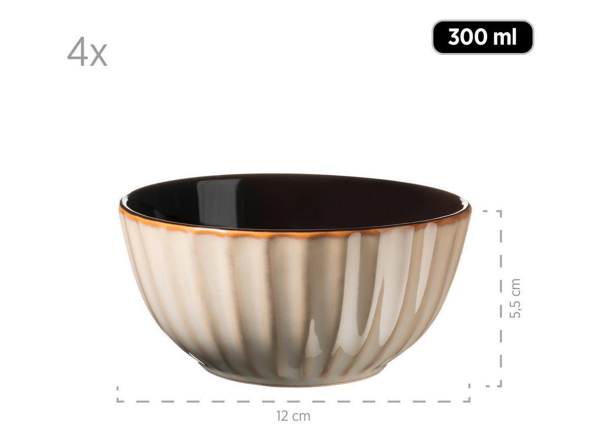 FRÜHSTÜCKSSERVICE CONFINO - Hellbraun, Basics, Keramik - Mäser