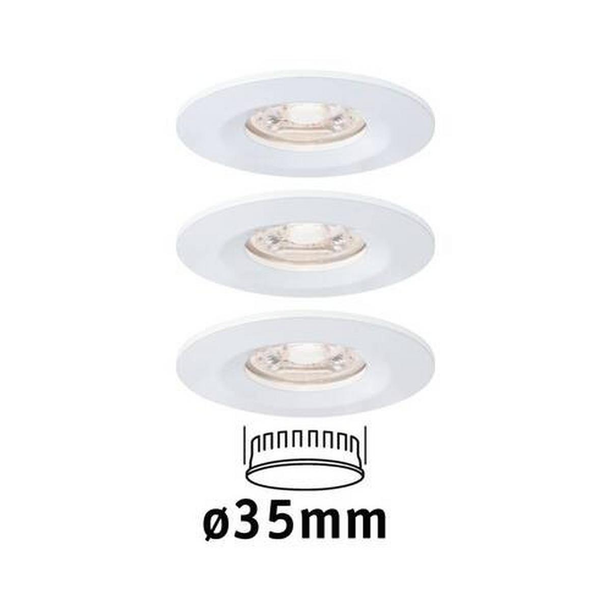LED-Deckenleuchte Nova mini max. 4 Watt, 3-teilig - Alufarben/Weiß, Basics, Metall (6,5cm) - Paulmann