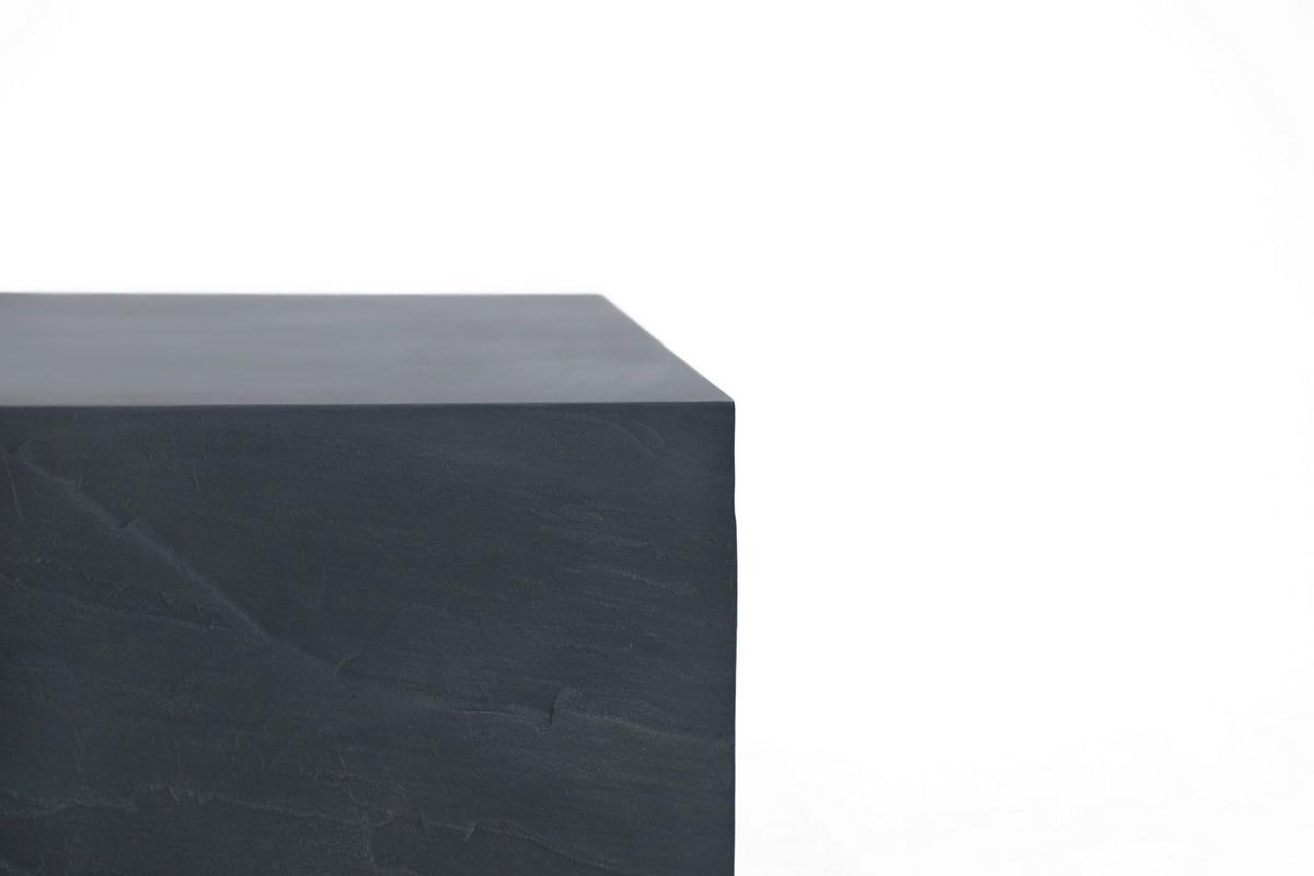 Loungetisch Colorado Schwarz Beton - Schwarz, KONVENTIONELL, Stein (86/86/40cm) - Gardenson