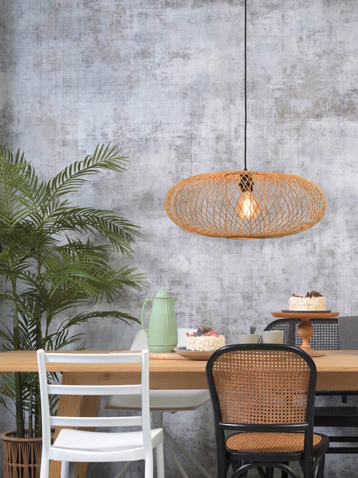 Viseča Svetilka Cango, Bambus - svetlo rjava, Natur, naravni materiali (63/40cm) - Good & Mojo