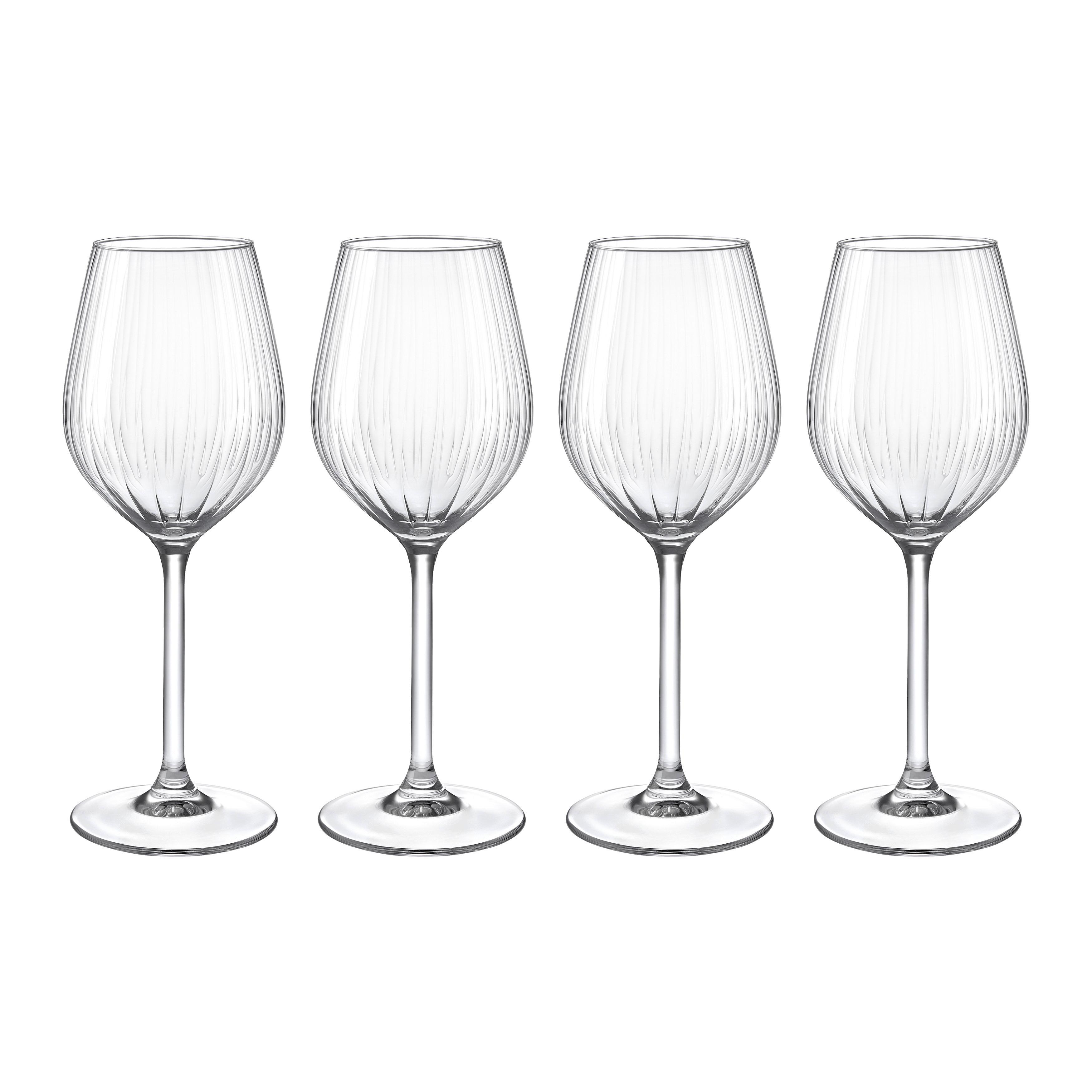 SET MED VINGLAS ROSEMARY - WHITE - klar, Modern, glas - Mömax