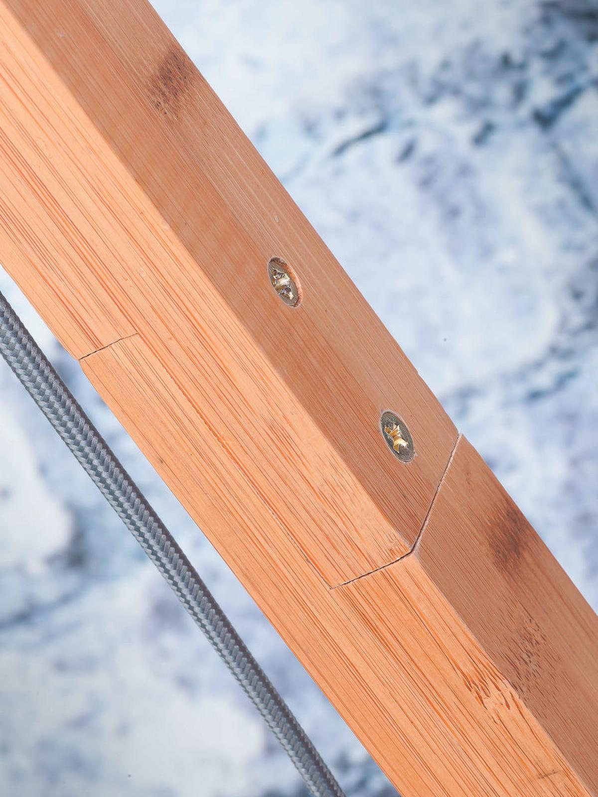 Stoječa Svetilka Bali - črna/naravne barve, Trend, les (60/176cm) - Good & Mojo