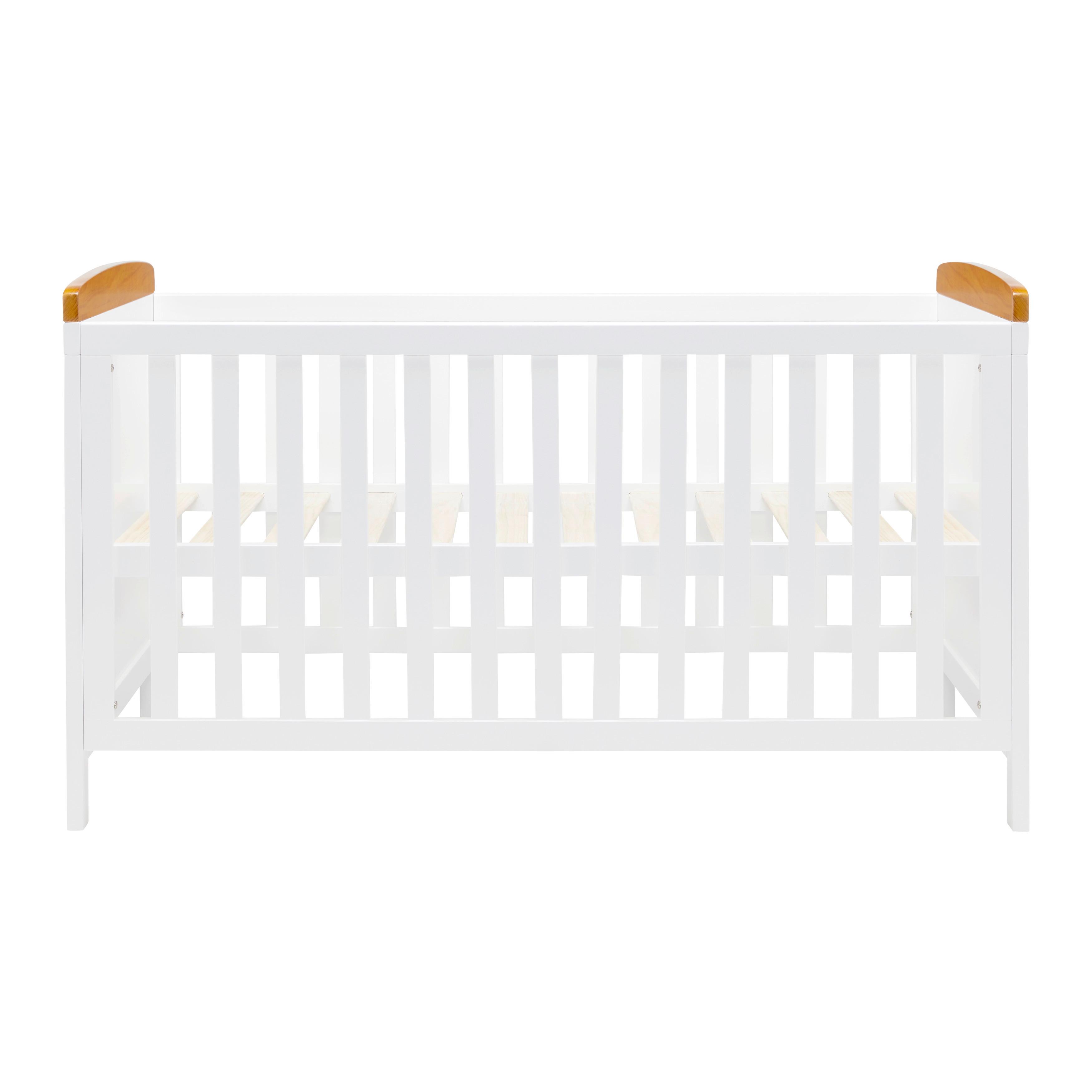 Gitterbett Lou Weiß ca. 70x140cm massivholz - Weiß/Kieferfarben, MODERN, Holz (144/75/87cm) - Bessagi Kids