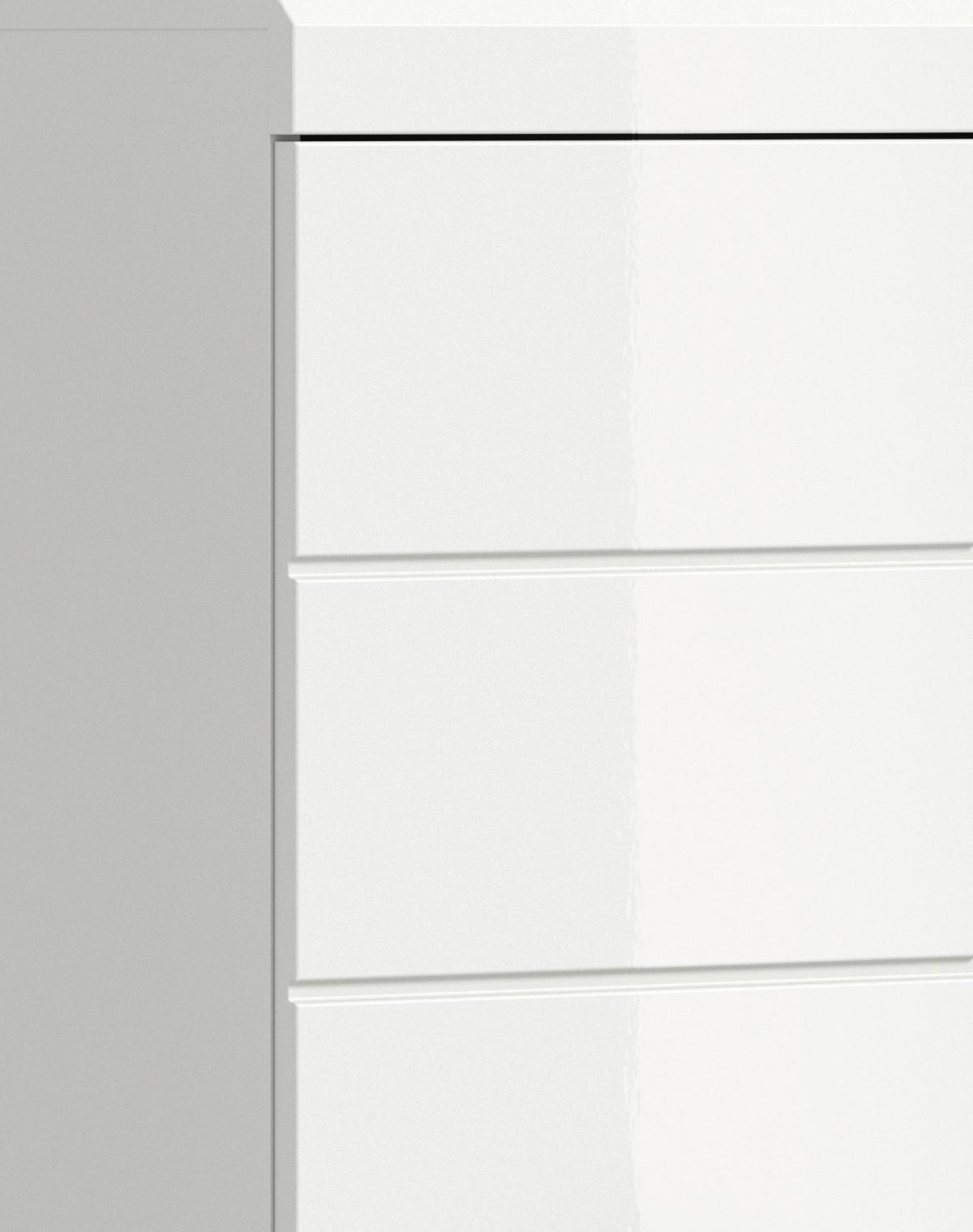 Kopalnica Scout, Bela, 4-Delni Set - srebrne barve/bela, Moderno, umetna masa/leseni material (171cm) - MID.YOU