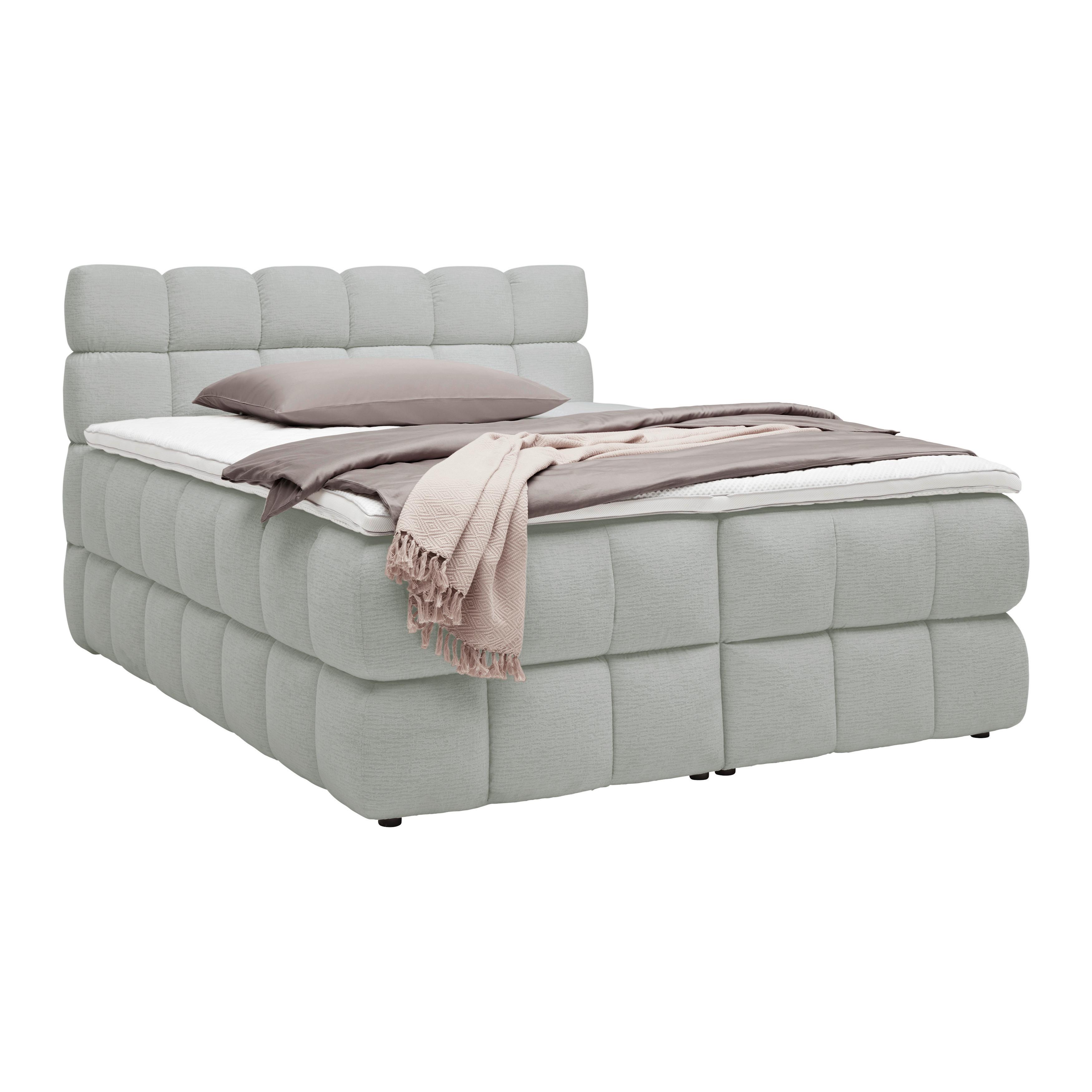 Boxspring Krevet Bubble Box - siva/crna, Konvencionalno, drvo/metal (180/200cm) - Premium Living