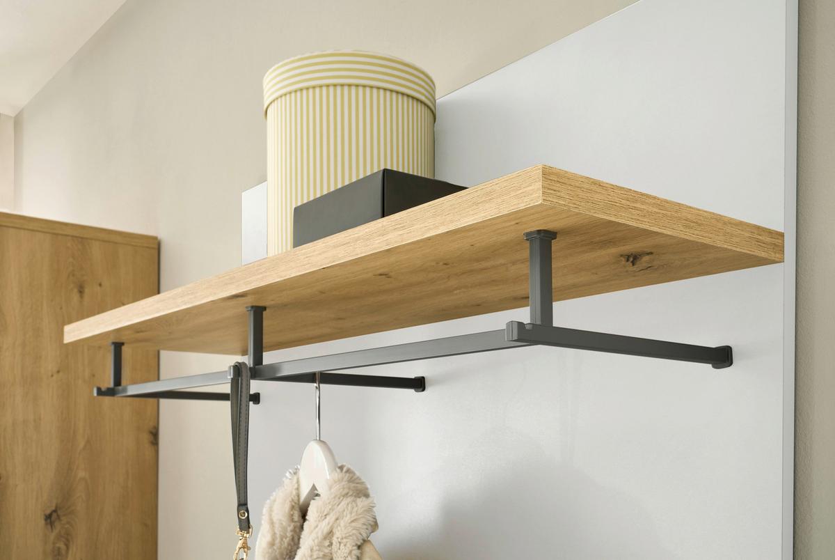 PANEL DO PRZEDPOKOJU MILAN - biały/ciemnoszary, Design, materiał drewnopochodny (85/95/27cm) - MID.YOU