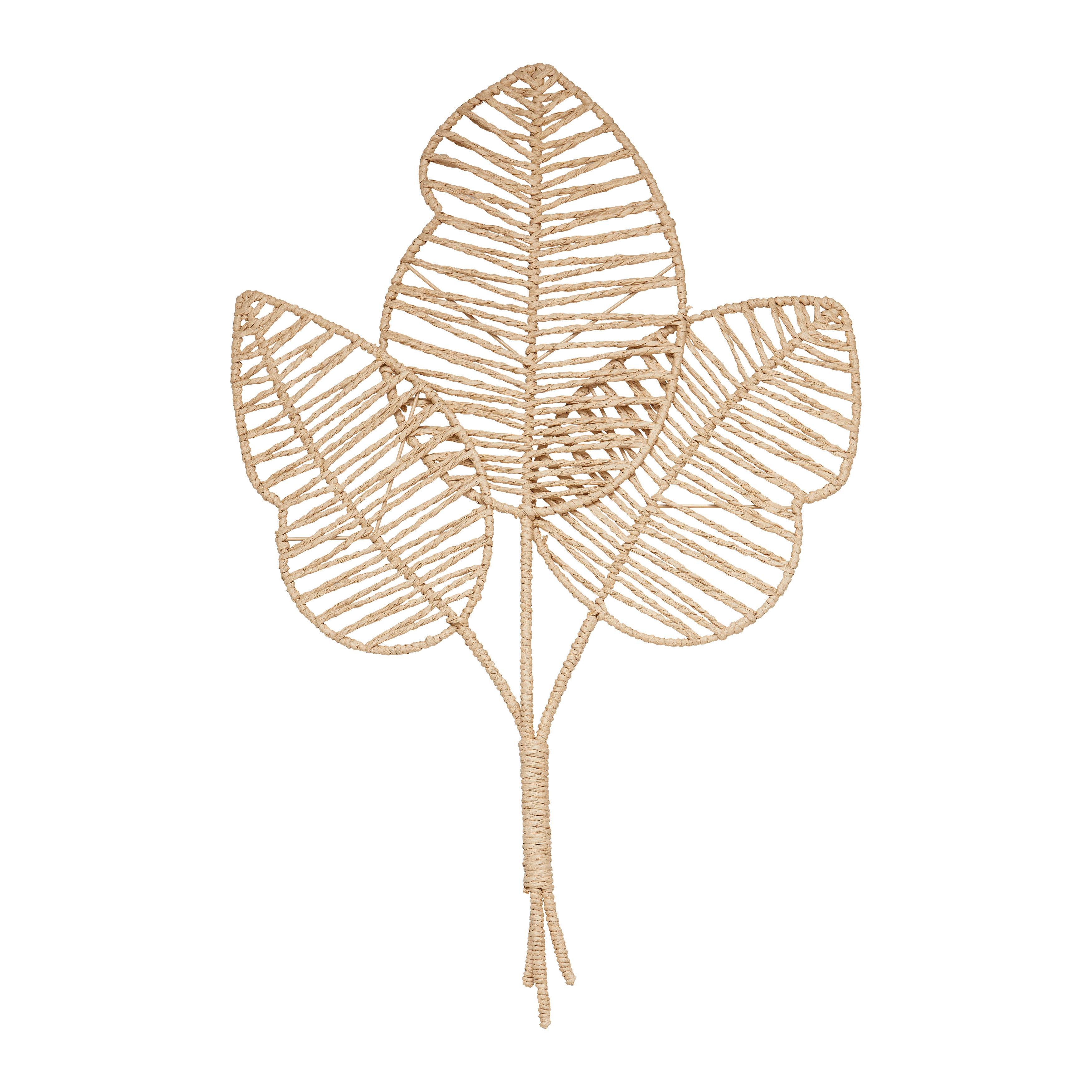 Dekopflanze Leaf Naturfarben - LIFESTYLE, Papier/Metall (45/76/2cm) - Mömax