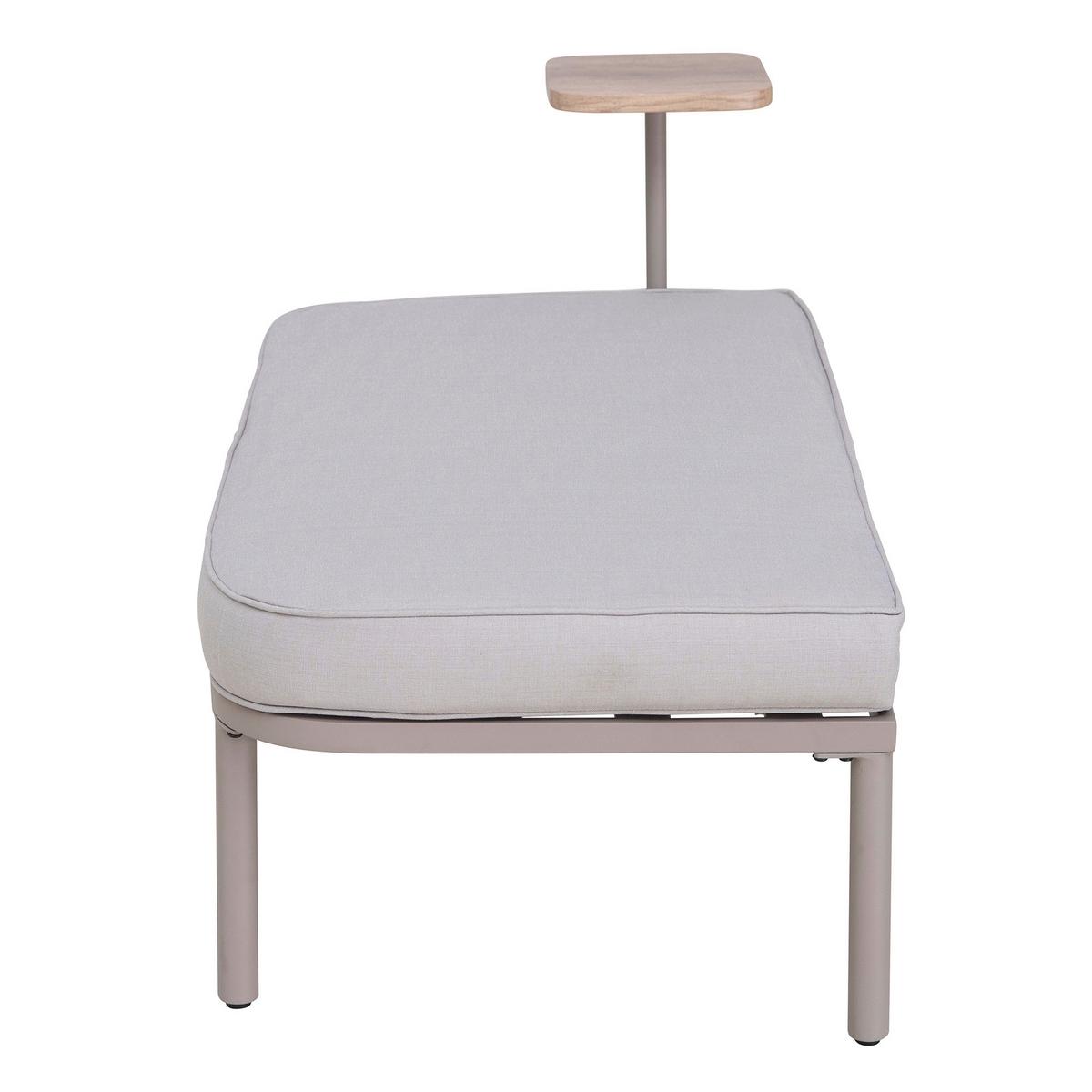 Doppelliege Tagesbett Porto Grau/Naturfarben - Naturfarben/Grau, Basics, Holz/Kunststoff (142/82/128cm) - Modante