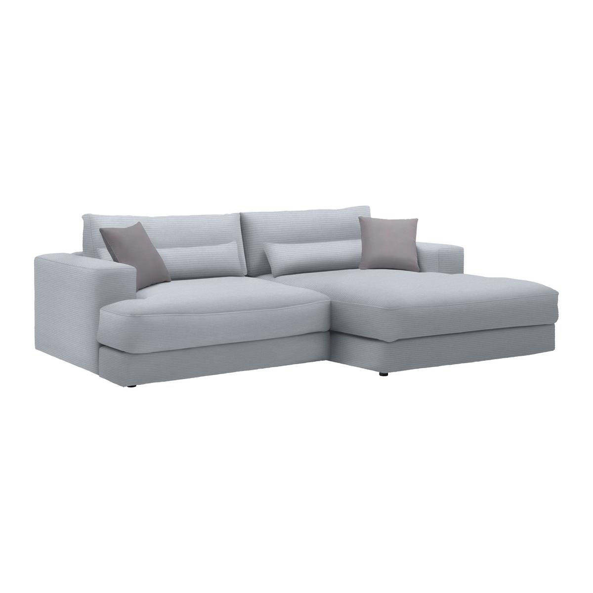 Ecksofa Fabiona rechts Grau - Schwarz/Grau, MODERN, Holz/Kunststoff (268/85/194cm) - Premium Living