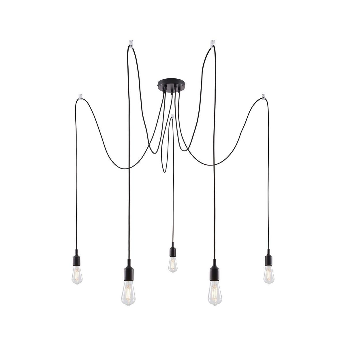 Hängeleuchte Ketil in Schwarz max. 60 Watt - Schwarz, Basics, Metall (15,0/200,0cm) - Paulmann