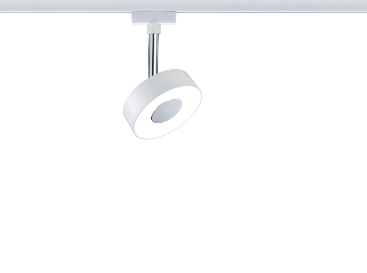 Schienensystem-Strahler Spot Circle max. 5 Watt - Chromfarben/Weiß, Basics, Kunststoff/Metall (9,8/14,7/5cm) - Paulmann