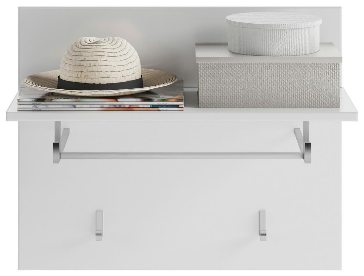 Serija Predsoblja Linus - bijela/bijela visoki sjaj, Design, drvni materijal/tekstil (170/190/37cm) - Modern Living
