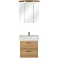 Badezimmer "Rüdesheim" , eiche - Eichefarben/Weiß, Basics, Keramik/Holzwerkstoff (65cm) - MID.YOU