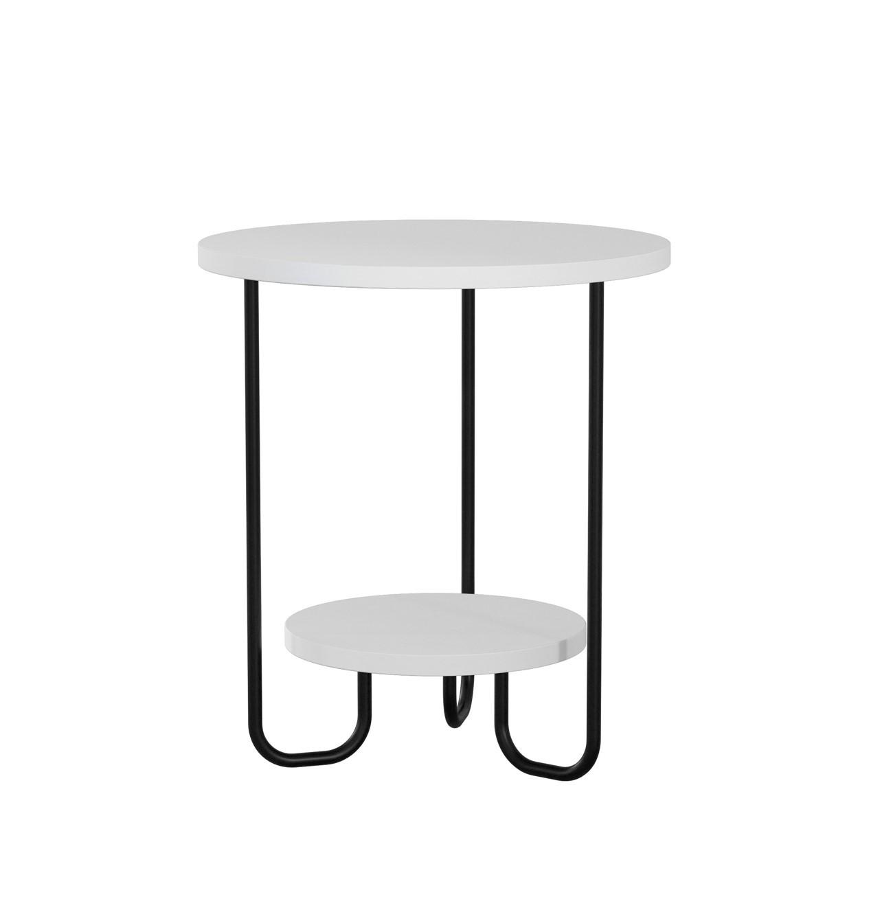 Mizica Corro - črna/bela, Design, kovina/leseni material (40/40/45cm) - Livetastic