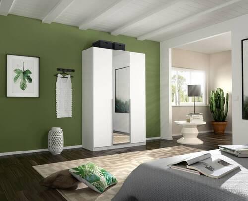 DULAP USI ROTATIVE ALABAMA - argintiu/alb, Modern, material pe bază de lemn (136/229/54cm) - Modern Living
