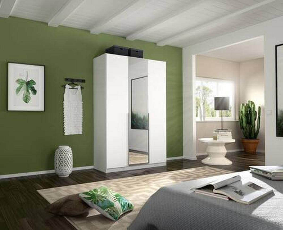 DULAP USI ROTATIVE ALABAMA - argintiu/alb, Modern, material pe bază de lemn (136/229/54cm) - Modern Living
