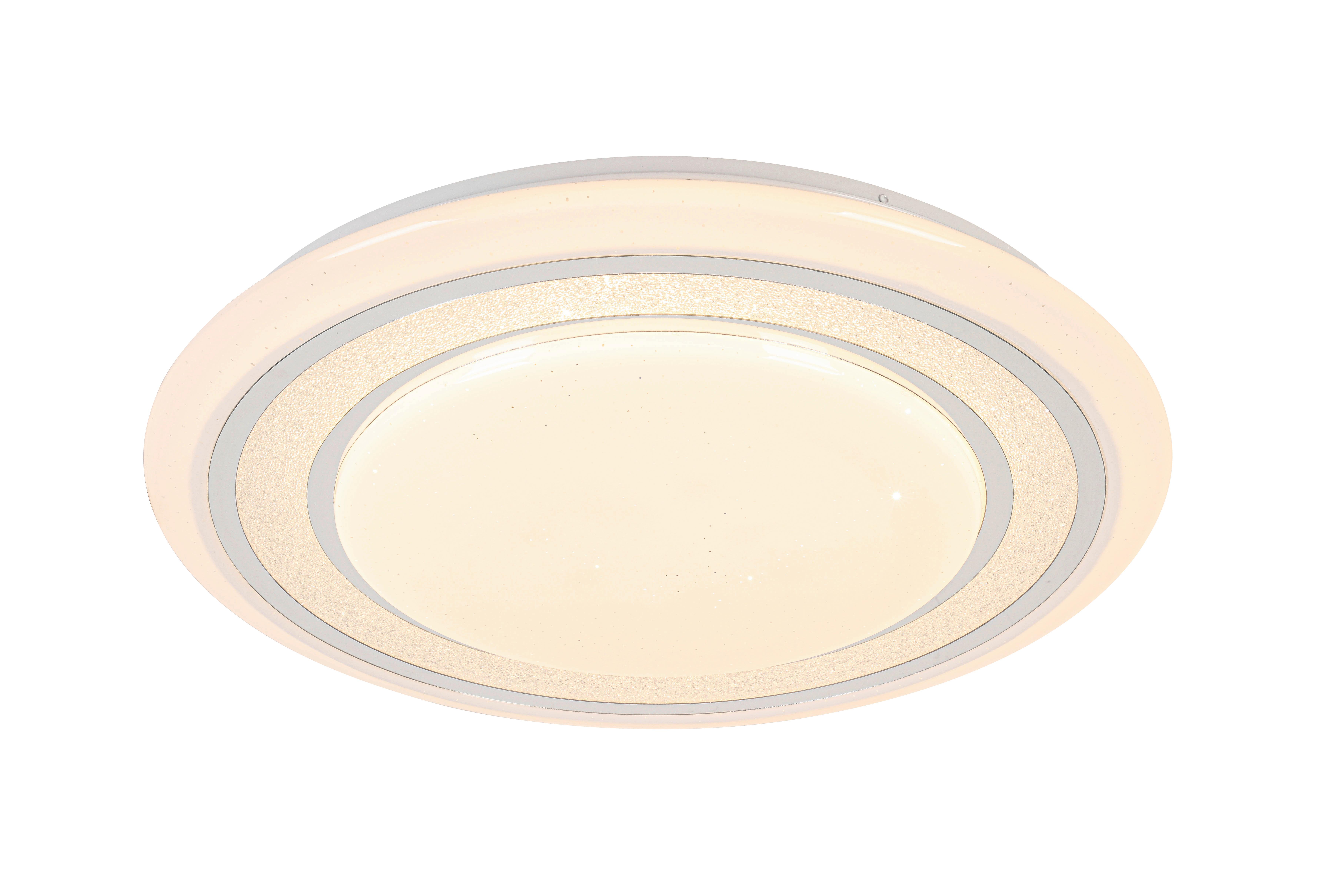 Plafonieră cu LED Giesbert -JUB- - alb/culoare crom, Modern, plastic/metal (55/8cm) - Premium Living