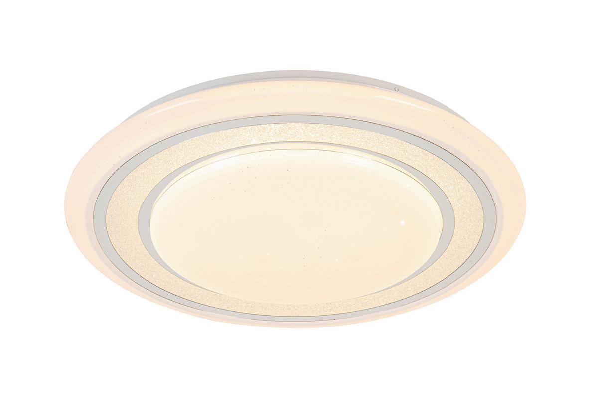 Plafonieră cu LED Giesbert -JUB- - alb/culoare crom, Modern, plastic/metal (55/8cm) - Premium Living