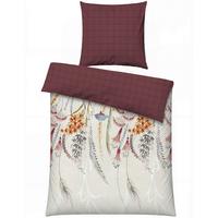 POŚCIEL FLOS - CLARET RED - czerwony, Basics, tkanina (135/200cm)